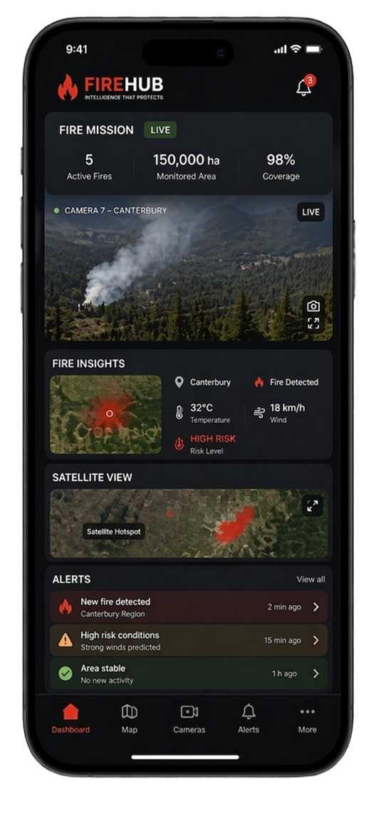 FIREHUB mobile experience preview