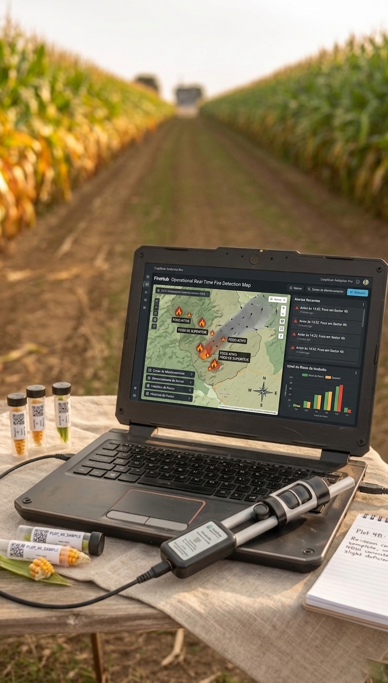 Real-time operational map — hotspots, risk zones, and operation coverage